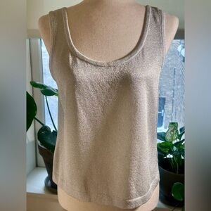 St. John Metallic Silver Camisole P